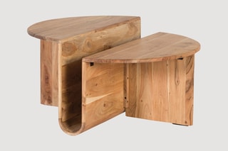 Table basse en bois d’acacia - 80 x 42 x 80 cm