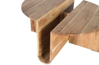 Table basse en bois d’acacia - 80 x 42 x 80 cm