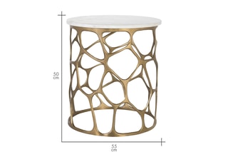 Table basse en marbre - 50 x 55 x 50 cm