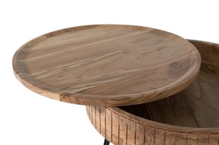 Table basse en manguier - 70 x 51 x 70 cm