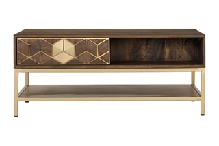Table basse - Marron et doré
