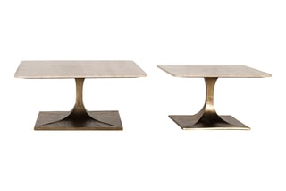 Table basse - Gris et bronze