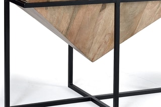 Table basse - 
Naturel et noir