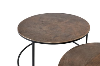 2 tables d'appoint - Cuivré