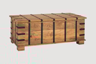Table coffre - Naturel et noir