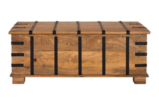 Table coffre - Naturel et noir