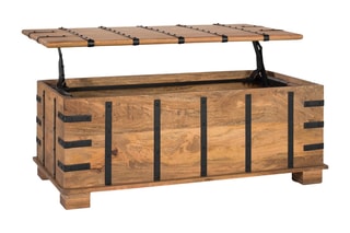 Table coffre - Naturel et noir