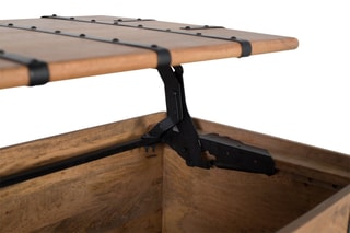 Table coffre - Naturel et noir