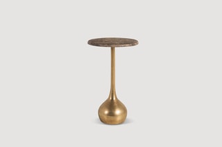 Table basse - Naturel et doré