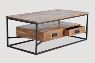 Table basse - Naturel et noir