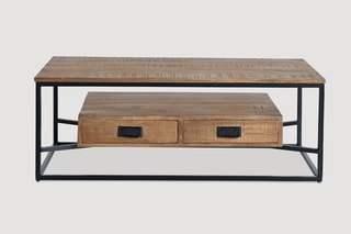 Table basse - Naturel et noir