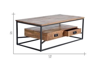 Table basse - Naturel et noir