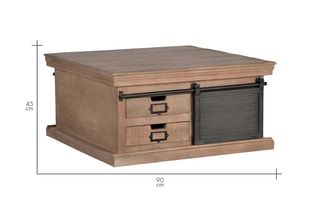 Table basse 1 porte - Naturel