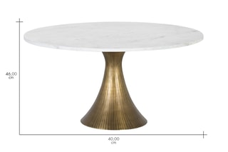 Table basse - Blanc et doré