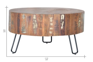 Table basse - Naturel et noir