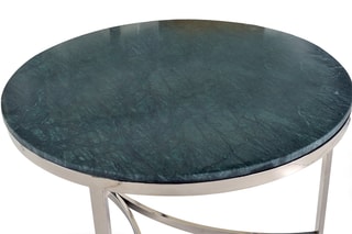 2 tables basses - Blanc et vert