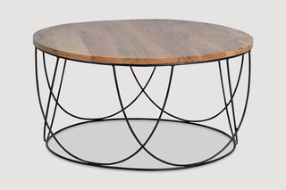 Table basse - Naturel et noir