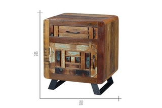 Table d'appoint 1 porte - Multicolore