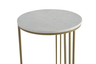 Table d'appoint - Blanc et doré