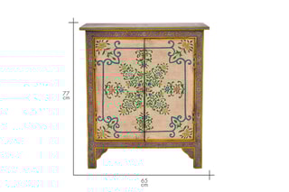 Meuble de rangement 2 portes Marron et bleu