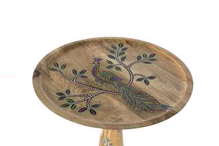 Table d’appoint en manguier massif - 51 x 64 x 42 cm
