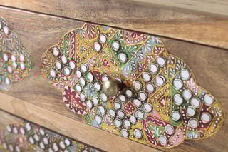 Table de chevet en manguier massif - 50 x 46 x 35 cm
