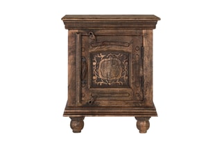 Table de chevet en manguier massif - 55 x 66 x 40 cm
