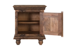 Table de chevet en manguier massif - 55 x 66 x 40 cm