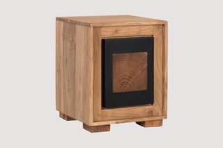 Table de chevet en manguier massif - 40 x 51 x 40 cm