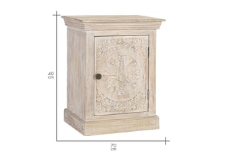 Table de chevet en manguier - 56 x 70 x 40 cm