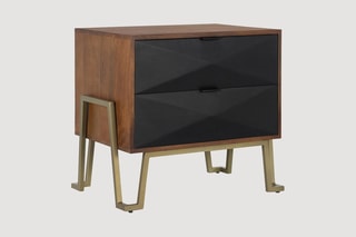 Table de chevet en manguier - 68 x 61 x 45 cm