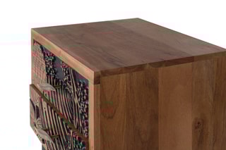 Table de chevet 2 tiroirs - 
Naturel