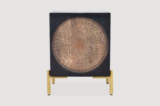Table de chevet - 
Noir et naturel