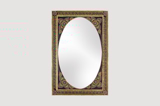 Miroir vertical et horizontal Naturel et multicolore