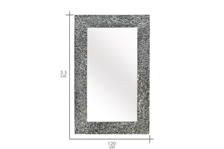 Miroir - 75 x 120 x 3,5 cm - Noir