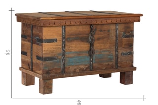 Coffre de rangement en bois - 74 x 46 x 40 cm
