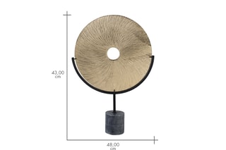 Sculpture - 63 x 43 x 10 cm - Doré et noir