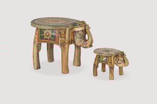 2 tables d'appoint - Naturel