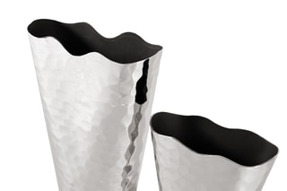 2 vases - 31/40 cm - Argenté