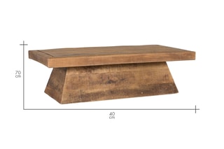 Table basse en manguier - 135 x 70 x 40 cm