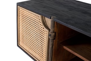 Meuble TV 2 portes en manguier - 56 x 150 x 40 cm