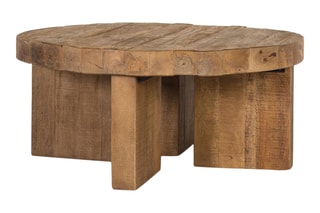 Table basse en manguier - 90 x 90 x 42 cm