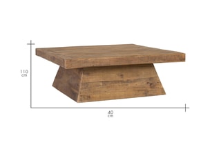 Table basse en manguier - 110 x 110 x 40 cm
