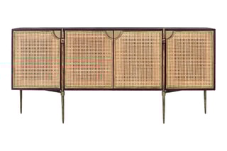 Buffet 4 portes en manguier - 185 x 40 x 87 cm