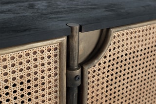 Buffet 4 portes en manguier - 185 x 40 x 87 cm