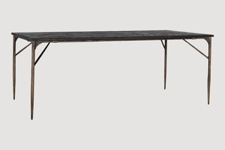 Table à manger en bois massif - 200 x 100 x 76 cm