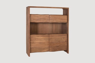 Buffet 4 portes en acacia - 147 x 130 x 45 cm