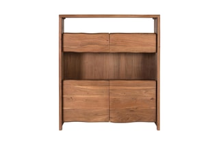 Buffet 4 portes en acacia - 147 x 130 x 45 cm