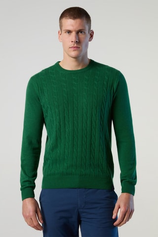 Camisola em lã e caxemira - Verde