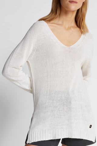 Camisola em linho Branco